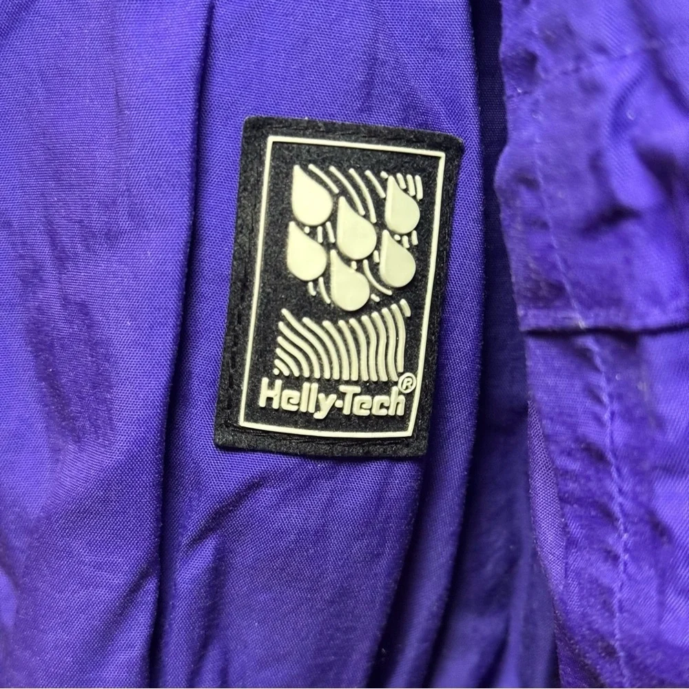 Vintage Helly Hansen Ski Jacket Purple Black Helly Tech 90s Gorpcore Men/Unisex - Picture 4 of 12